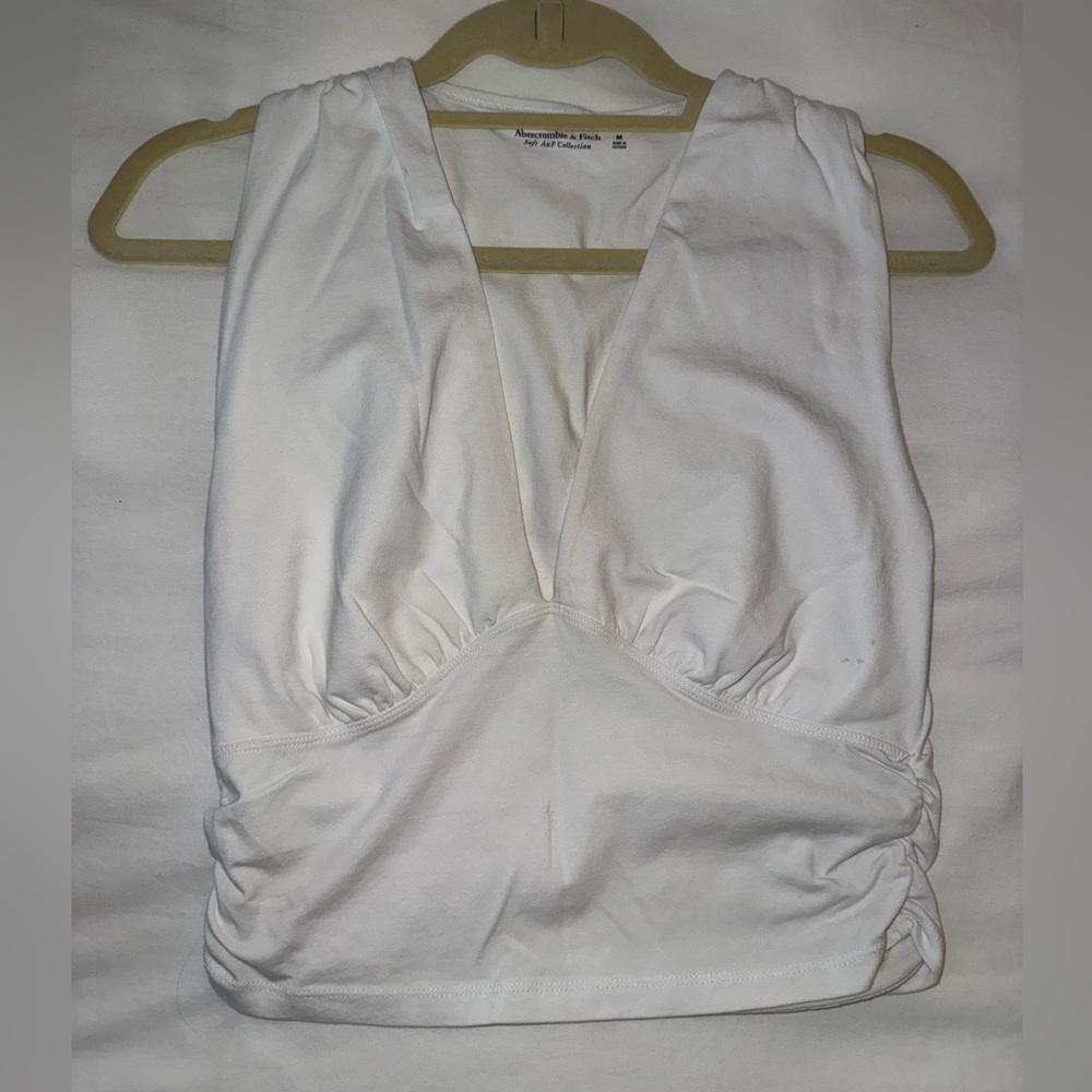 Abercrombie & Fitch Soft White V-Neck Top